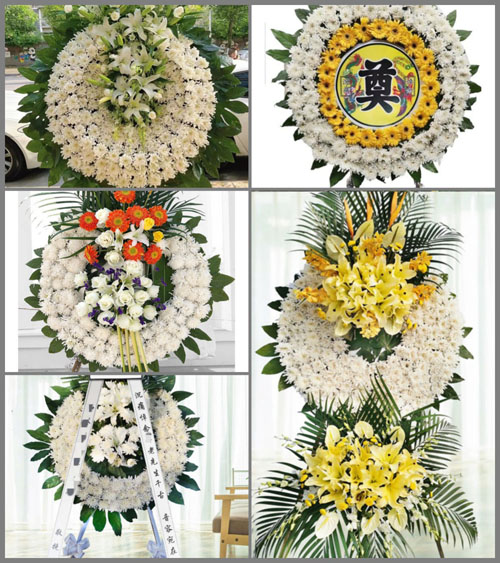 广东梅州市丰顺县汤西镇西城村花圈速递